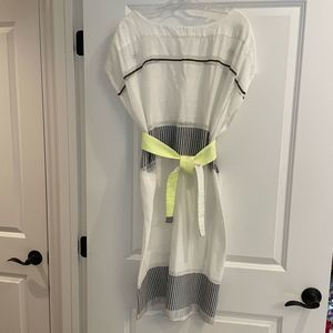 NWOT Lemlem Dress Sz. M White Black Green belt